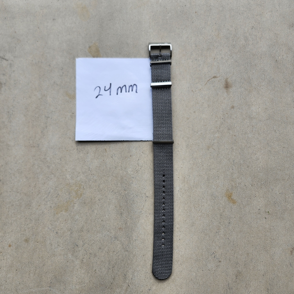 Cotton Gray Watch Band Strap 24mm